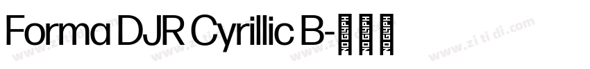 Forma DJR Cyrillic B字体转换